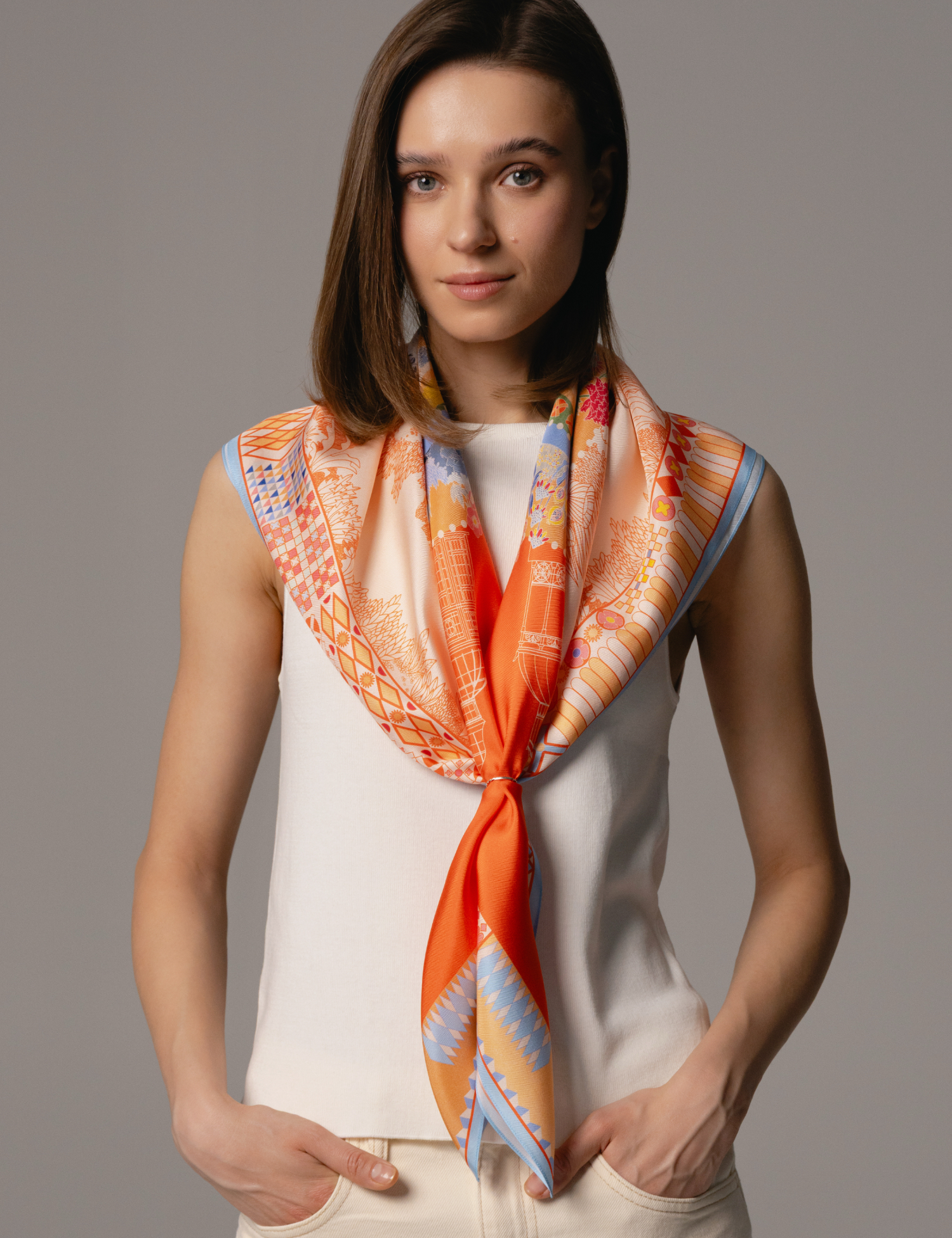 Картинка Шовкова хустина «Garden Orange»